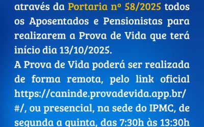 Comunicado Importante – Prova de Vida 2025!